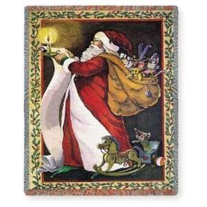   Making A List Santa Tapestry Afghan or Throw PC 2108 T