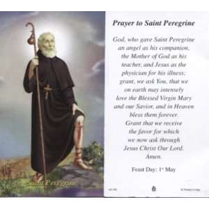 Prayer to Saint Peregrine   100 pack Paper Holy Cards (Religious Art 