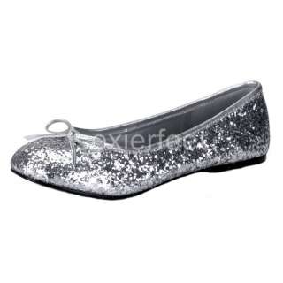 PLEASER Womens Glitter Flats Shoes STAR16G  