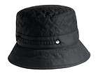 Betmar Quilted Bucket Rain Hat for Women (Black)