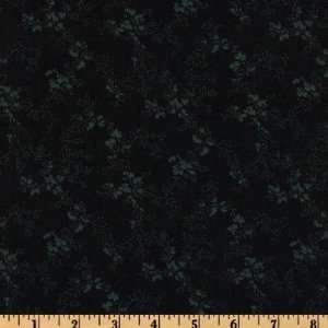  44 Wide Dark Illusions Flowers Forest/Black Fabric By 