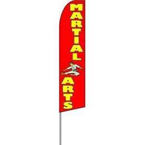  Martial Arts Extra Wide Swooper Feather Business Flag 