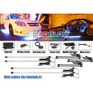    10pc White Wireless Led Underbody & Interior Kit Automotive