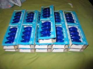   Ge Blue Merry Bright Christmas Light Bulb Lot C9 NIP 22 Packs  