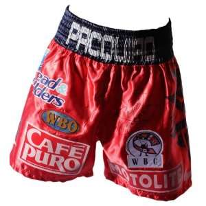  Manny Pacquiao Boxing Trunks   Red   PSA/DNA   Autographed Boxing 