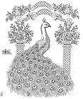 Hand Embroidery Pattern 895 Elegant Peacock for Bedspread or Picture 