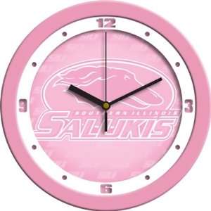 Southern Illinois University Glass Wall Clock  Sports 