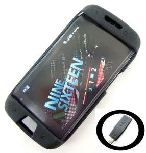   Mobile Black Hard Silicone Case Samsung Sidekick 4G + Free Car Charger