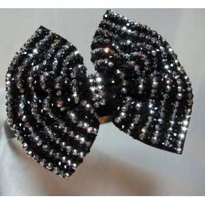  NEW Black and White Crystal Bow Headband, Limited. Beauty