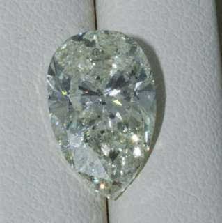 Large Diamond Pear shaped 3.11ct.s EGL Certified Beautifiul Loose 