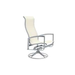 Tropitone Opus Sling Aluminum Arm Swivel Rocker Patio Dining Chair 
