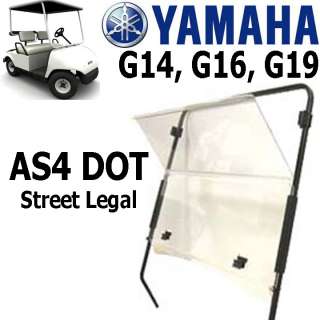 Yamaha Golf Cart DOT Approved AS4 Windshield CLEAR  