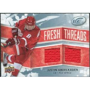   Deck Ice Fresh Threads #FTJA Justin Abdelkader: Sports Collectibles