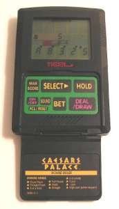Tiger Electronics Caesar Palace Poker Vintage Electronic Handheld Hand 