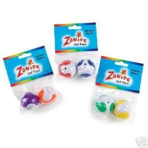 Zanies Rainbow Rollers ADORABLE Cat Toy Ball 2 per pack 