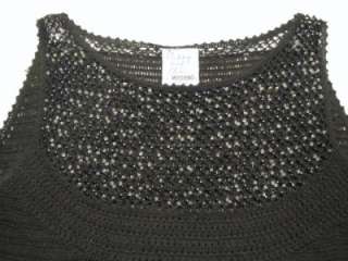 Moschino Cheap and Chic Black Sleeveless Beaded Top,sz8. Made in 