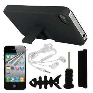   Earphones Headphone with Microphone and Black Fishbone Holder for