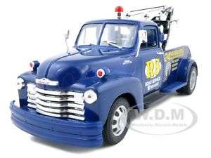 1953 CHEVROLET 3800 TOW TRUCK BLUE 1:24 MODEL CAR  
