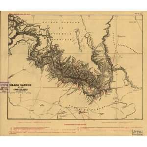  1904 Map of Grand Canyon of Colorado.