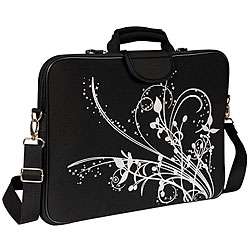 Fuji Labs Black Orchid 17 inch Laptop Sleeve Carrying Bag   