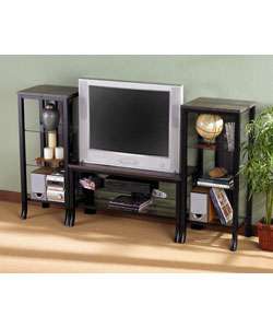 Zebra Wood Flat Screen TV Stand  Overstock