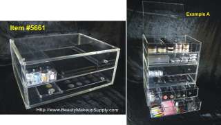 LARGE LUXURIOUS ACRYLIC EXPANDABLE COSMETIC ORGANIZER w/ PULL DRAWERS 