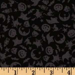 44 Wide Tricks And Treats Halloween Black Fabric By The 