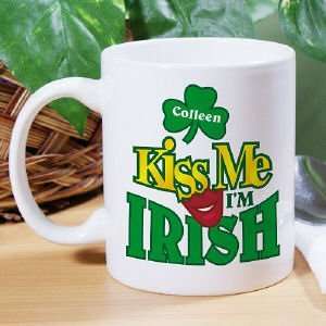 Kiss Me Im Irish Personalized Coffee Mug Kitchen 