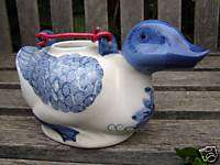 ANTIQUE VINTAGE HAND PAINTED CHINESE DUCK TEAPOT NR  