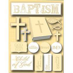 Signature Dimensional Baptism Stickers  
