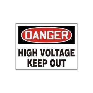  DANGER HIGH VOLTAGE KEEP OUT 18 x 24 Plastic Sign: Home 