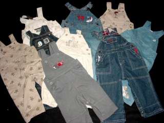 USED BABY BOY 12 18 MONTHS SPRING SUMMER OVERALL JUMPER DENIM OUTFIT 
