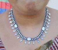 TRADITIONAL DESIGN SILVER NECKLACE CHAIN BELLYDANCE IND  