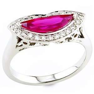   Pink ruby ,white diamond and white gold ring. Vanna Weinberg Jewelry