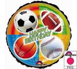   Football Birthday Party BALLOON Soccer Basketball 048419278955  