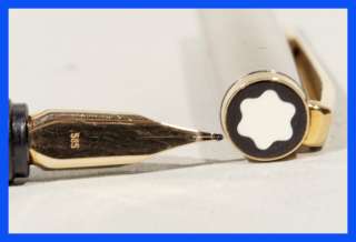 MONTBLANC Steel & Gold fountain pen, slim line 14c medium size nib 