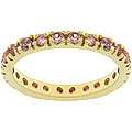 Rose Gold Rhodium Bonded Stackable CZ Eternity Ring 
