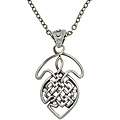 Pewter Blue Crystal Celtic Knot Necklace Today $18.49 