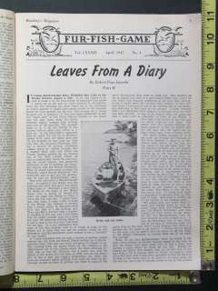April 1947 Fur Fish Game Hardings Magazine  