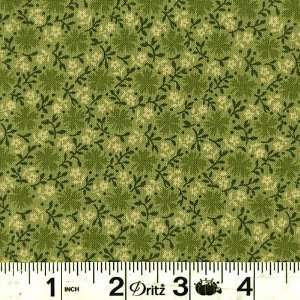  45 Wide 3s Company March Floral Sprigs Green Fabric By 