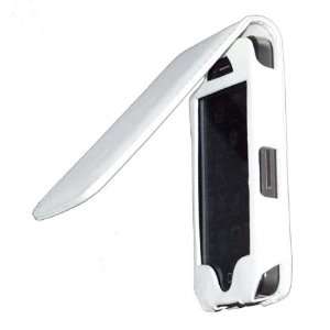   White PU Leather Flip Skin Case for Apple iPhone 4 4S 