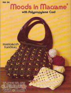Moods in Macrame Vintage Pattern Book Handbag Table  