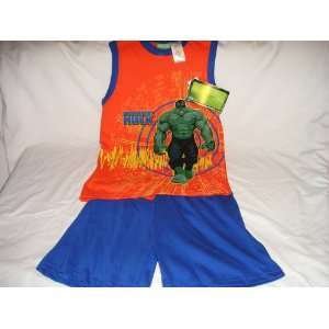 Hulk 2 piece outfit/shirt/shorts/top