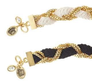 NWT JUICY COUTURE Braided Gold chain Bracelet w Charm  