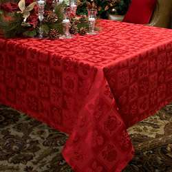Christmas Melody Holiday Damask Round Tablecloth 70 Round   