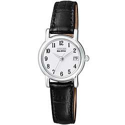 Citizen Womens Eco Drive Leather Watch  Overstock