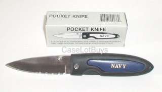NAVY MILITARY KNIFE /SS BLADE w/ BELT CLIP  