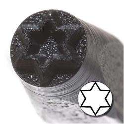 Open Star Of David 6mm Punch Stamp for Metal  