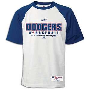 Los Angeles Dodgers Practice Short Sleeve Raglan T Shirt by Majestic 