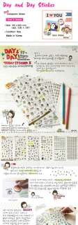 PONY BROWN] DAY AND DAY Diary Deco Transparent Sticker  
